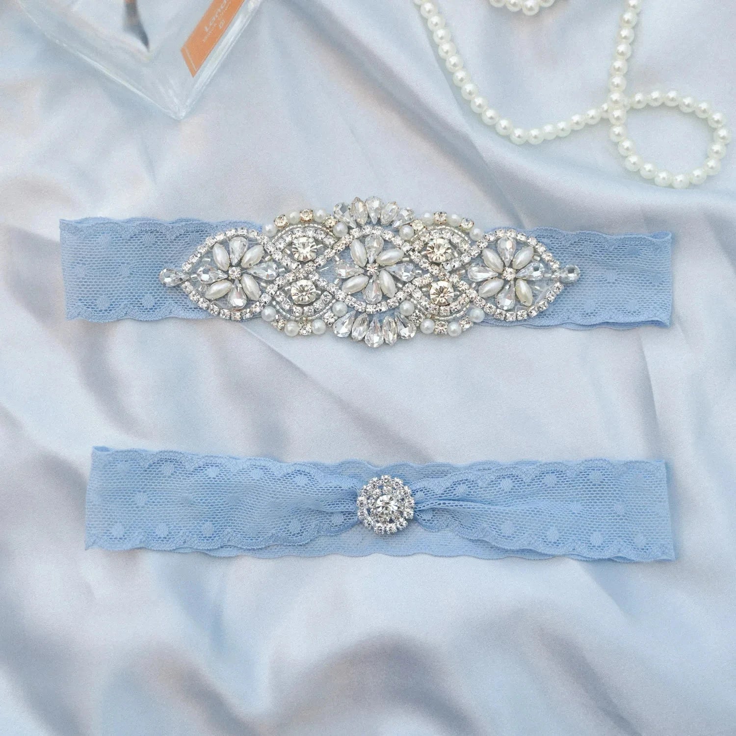 Shinny Pearls Crystals Wedding Garter for Bride Leg Ring Loop Thigh Leg Garter  For Wedding Bridal  Accessories