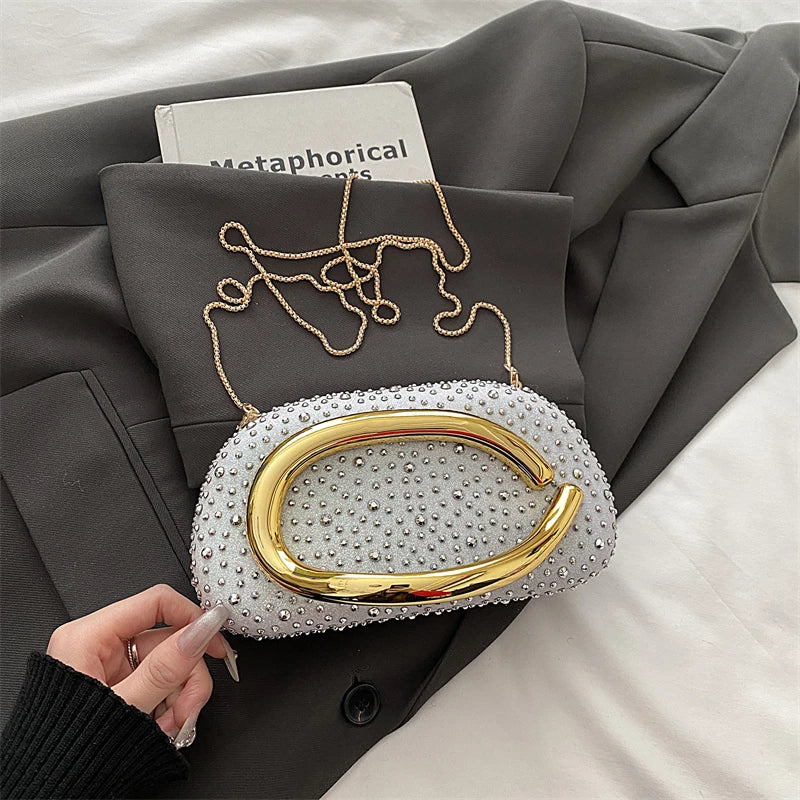 Red Wedding Evening Clutch Bag For Women Luxury Silver Gold Fashinon Party Purse And Handbag Trend Lady Lipstick Crossbody Bag