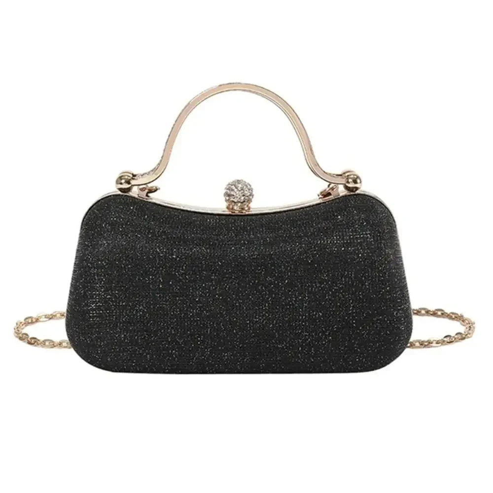Wedding Bridal Beaded Women Evening Bag Dinner Bag Chain Shoulder Handbags Elegant Rhinestones Clutch Egg Shape Evening Bag