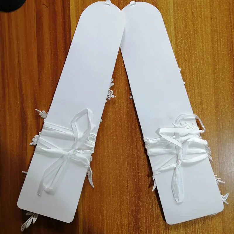 Bridal Long Gloves Lace Fingerless Gloves Flower Accessories Wedding Hook Fingers Elegant Look Thin and Beautiful Gloves