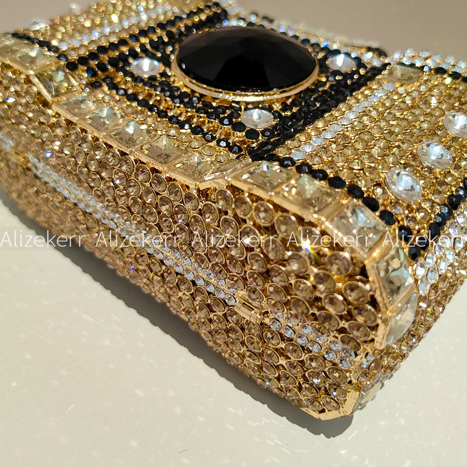 Camera-Shaped Diamond Evening Clutch