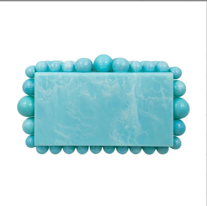 Leopard Acrylic Box Evening Clutch