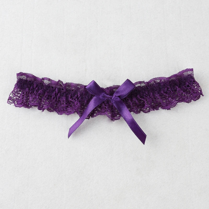 Sexy Fashion Lingerie Wedding Garter Belt Bride Cosplay Party Accessories Bowknot Flower Lace Elastic Leg Ring Bridal Leg Garter