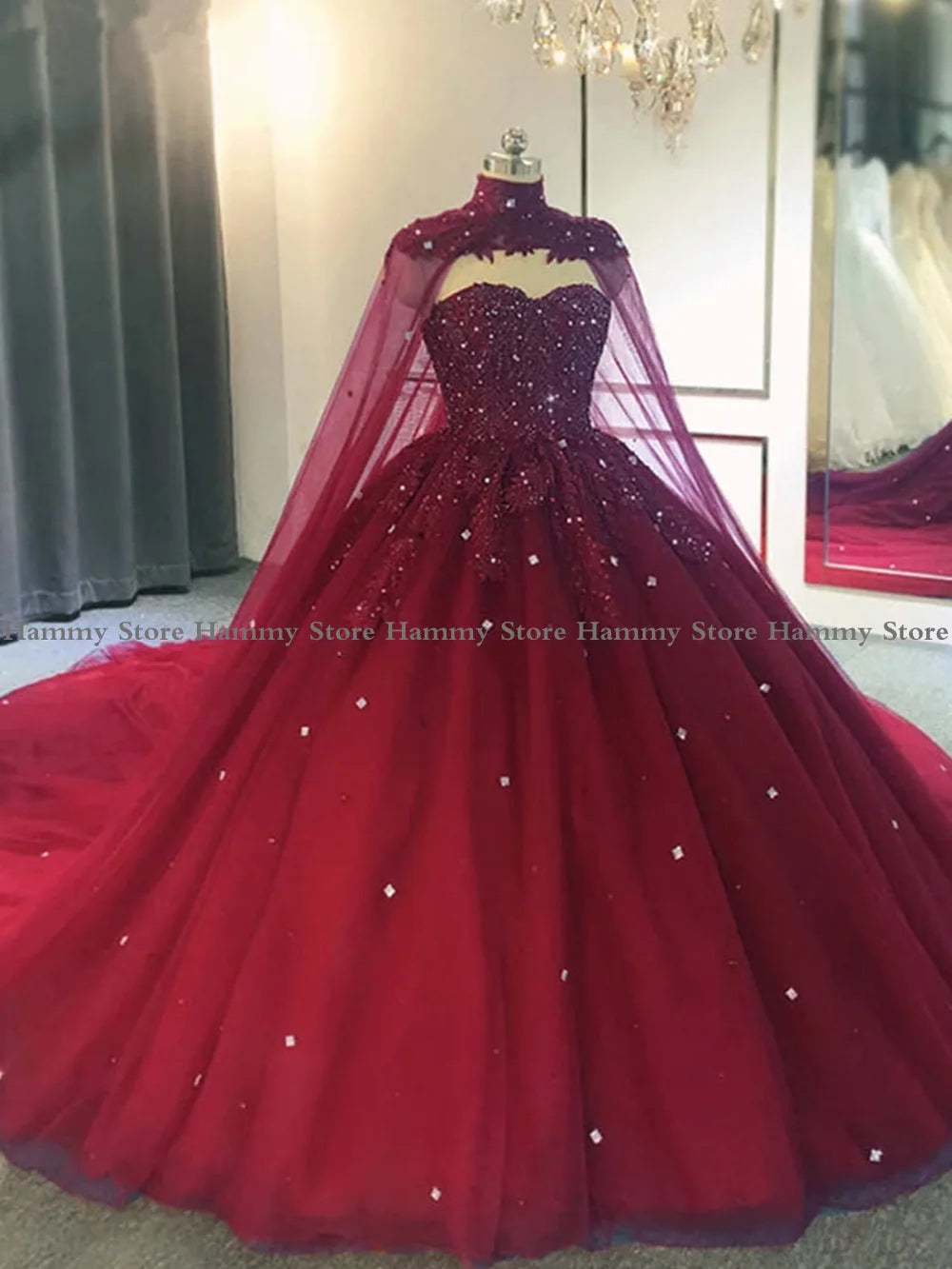 Black Ball Gown Gothic Wedding Dress With Cape Customized Sweetheart Beaded Princess Bridal Non White Custom Made Bride 2022
