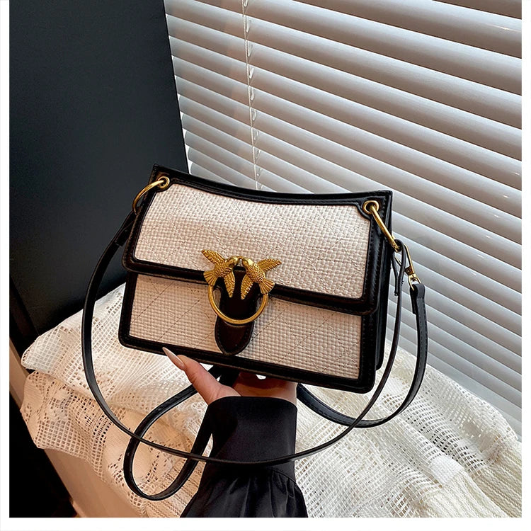 Unique Elegant Diaper Bag Leather Ladies Messenger Purse High End Minimalist Trendy Crossbody Handbag