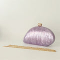 Oval Shell Acrylic Crossbody Clutch