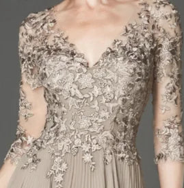 Wedding Party Guest Evening Dresses Femme Robe De Soiree New Elegant Champagne Gold Ruched Half Sleeve Long Prom Gwon