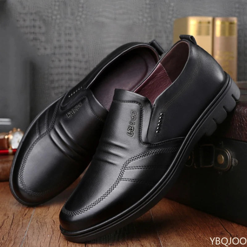 2025 Large Size Fashionable Men's Office Formal Shoes Low Cut Daily Comfortable Round Toe Multifunctional Men's Wedding Shoes