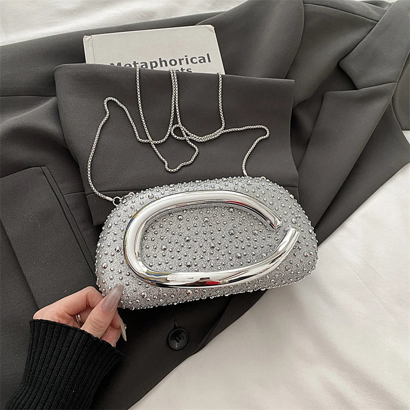 Red Wedding Evening Clutch Bag For Women Luxury Silver Gold Fashinon Party Purse And Handbag Trend Lady Lipstick Crossbody Bag