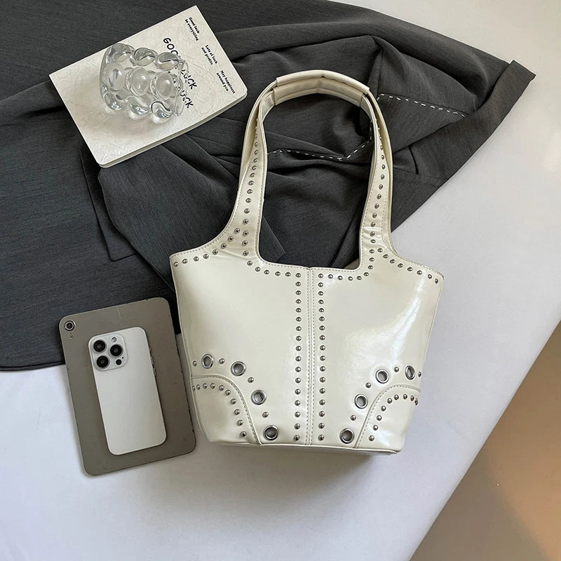 Red Wedding Purse Fashion Handbag Clutch Women Korean Style Solid PU Leather Shoulder Bag Designer Bucket Tote Lady Commute Bag