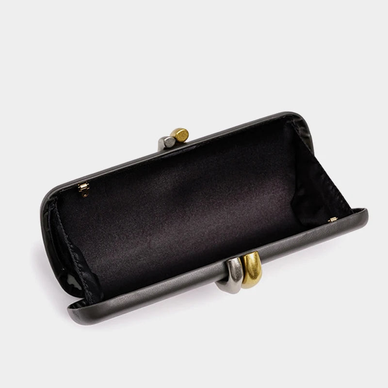 Box Rigid Metal Detail Clutch