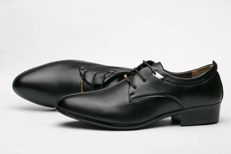 Elegant Leather Men Shoes Italian Formal Dress Male Footwear Luxury Brand Fashion Moccasins Office Working Oxford Shoes for Man