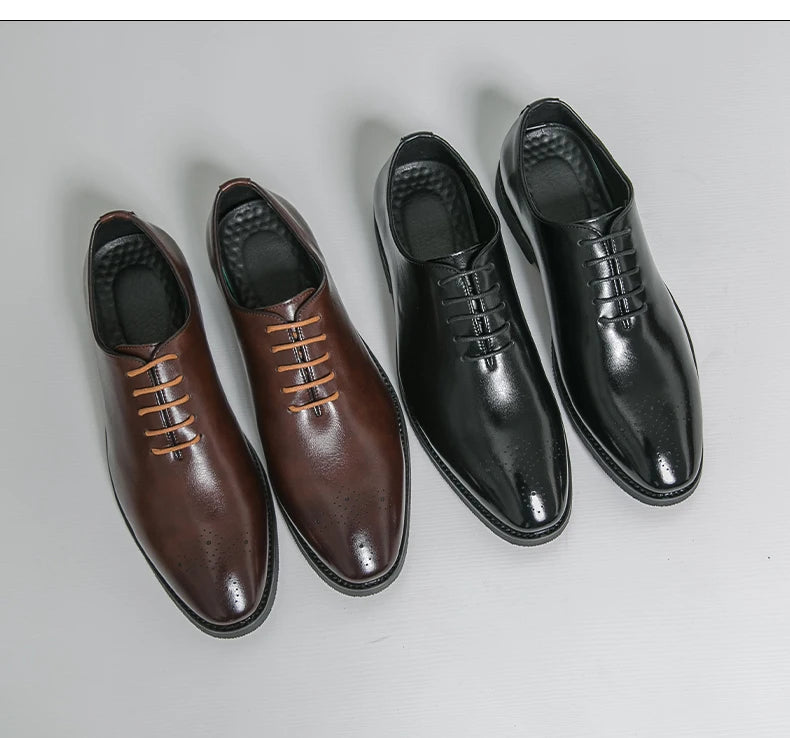 Men's Dress Shoes Trend Wedding Social Casual Leather Men Office Casual Business Shoes High Quality Formal Oxford Shoes Male