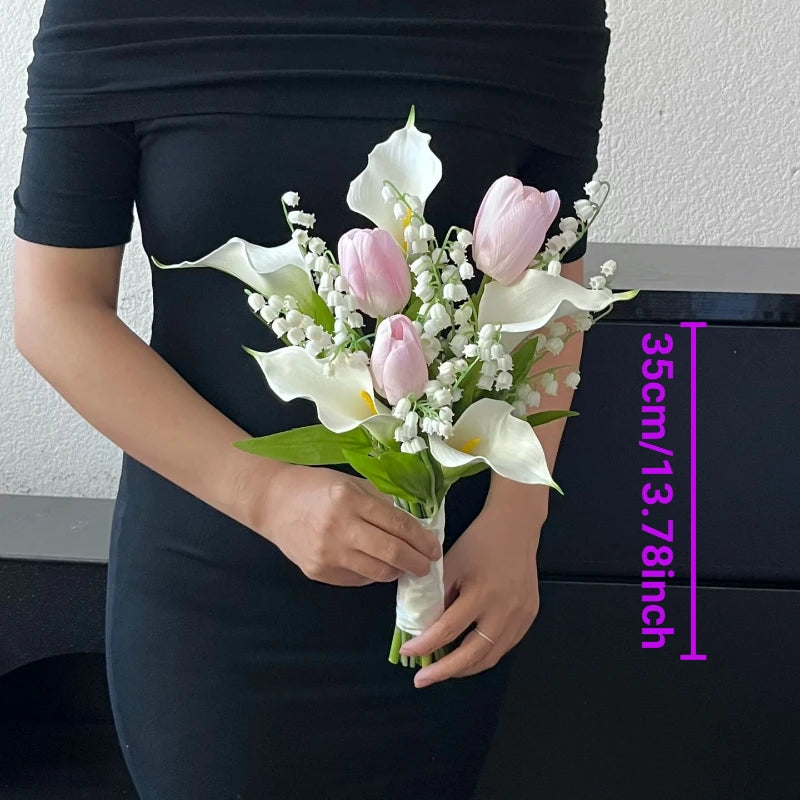 Calla Lily Bridal Bridesmaids Bouquets, Wedding Photography Prop Calla Lily Wedding Bouquet,Calla Lily faux Wedding Bouquet