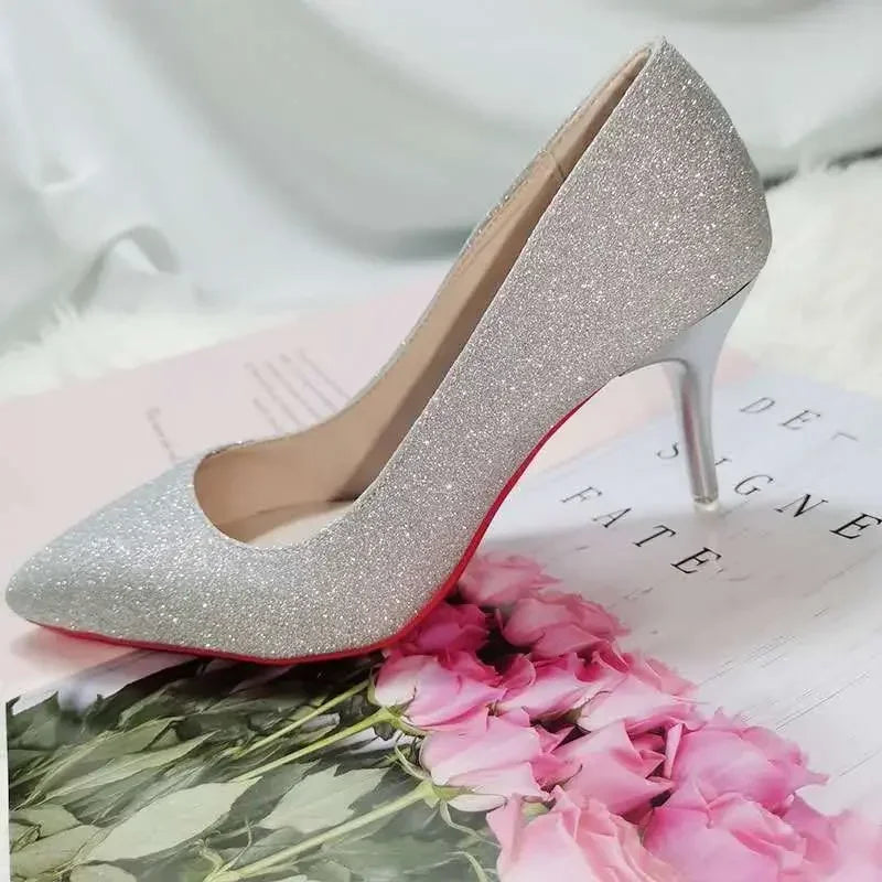 2026 Fashion High Heels 35-45 Plus Size Women Shoes 12cm Thin Stiletto Banquet Wedding Shoes Sexy Pointed Toe Ladies Party Shoes