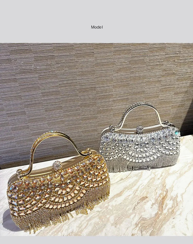 Golden Tassel Bridal Clutch