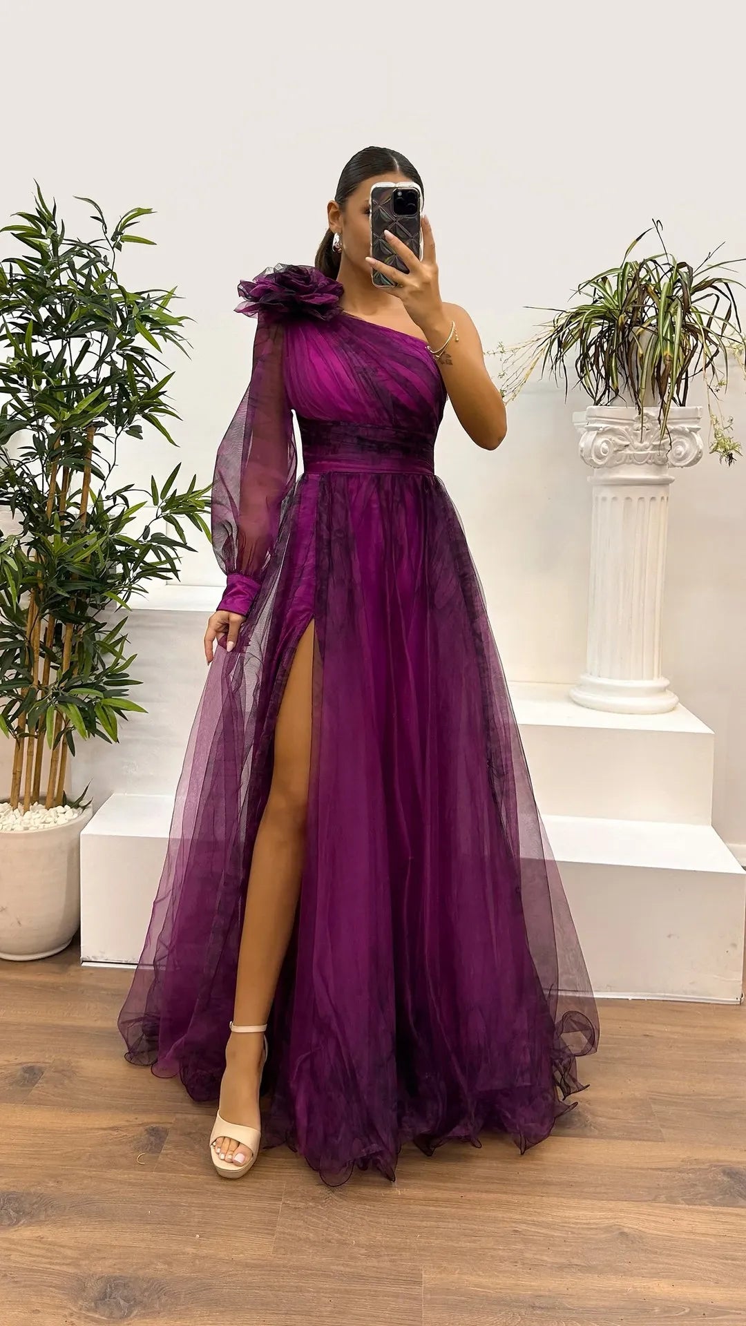 Women's Wedding Dress Spring Autumn New Sexy Off-shoulder Mesh Print Slit Casual Loose Party Prom Dresses For Women Robe Femal