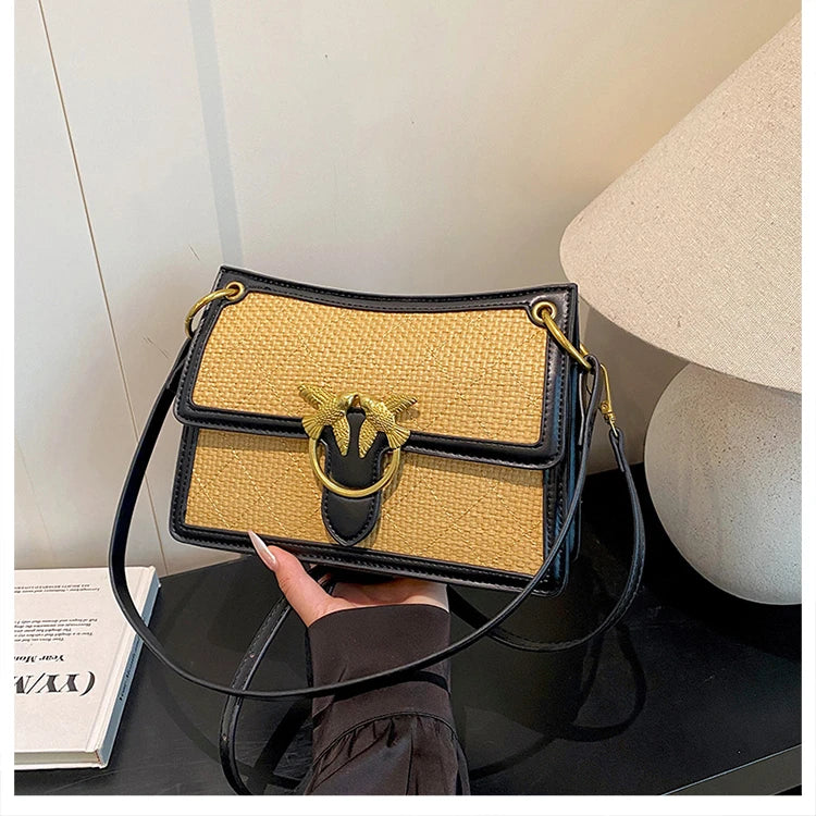 Unique Elegant Diaper Bag Leather Ladies Messenger Purse High End Minimalist Trendy Crossbody Handbag