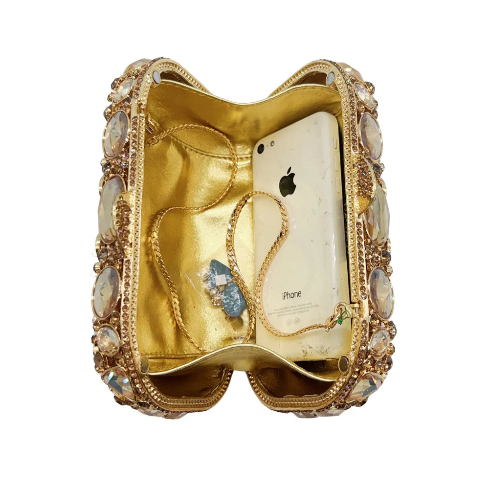 Wedding Dress Purses Women Bridal Crystal Handbags Rhinestone Party Prom Evening Clutches Minaudiere Clutch Bag Luxury  Purses