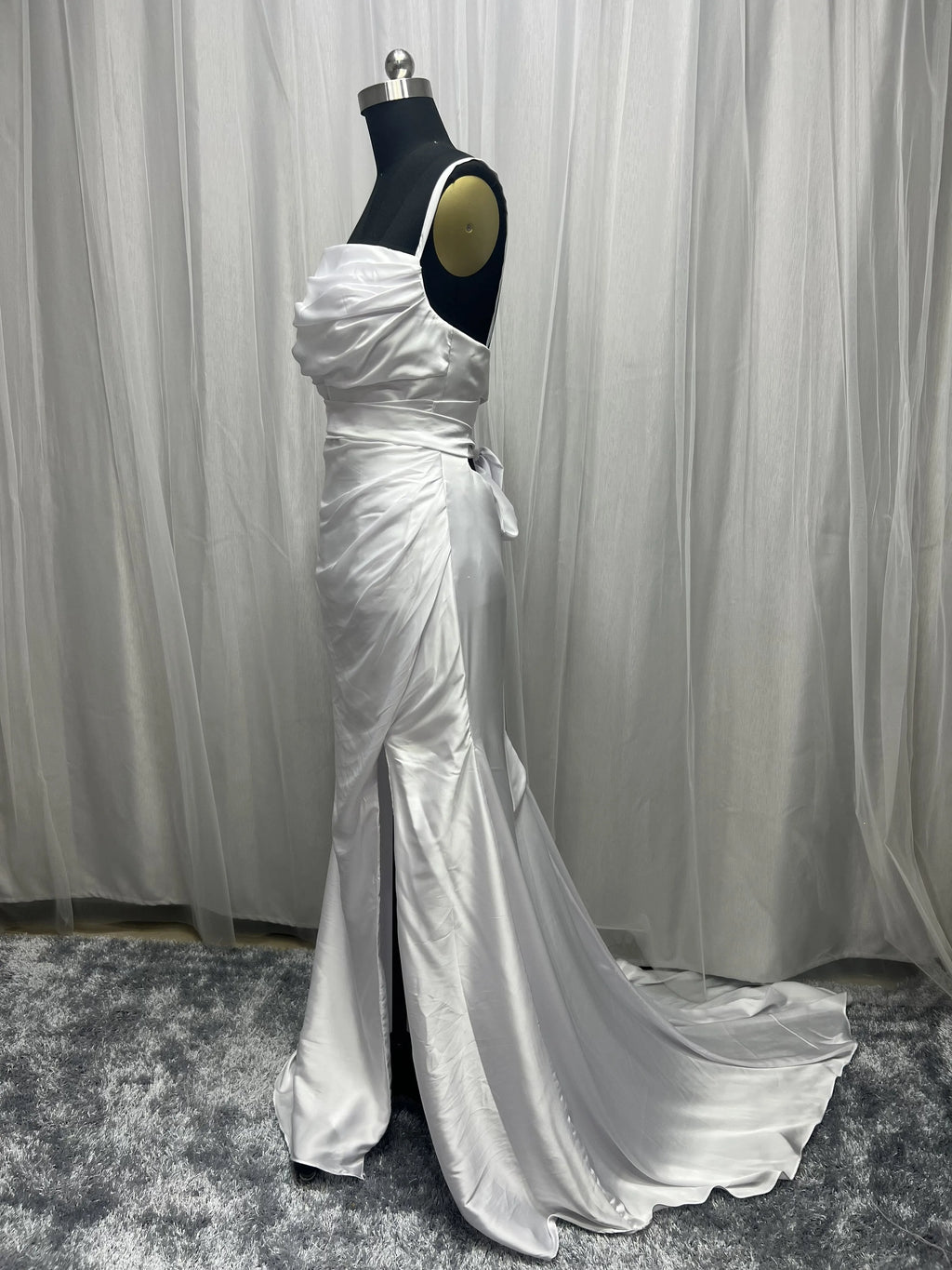 Customized Simple Sexy Wedding Dresses Boho Bridal Dress High Slit Straps Backless Bohemian Bride Gowns Vestidos De Noiva