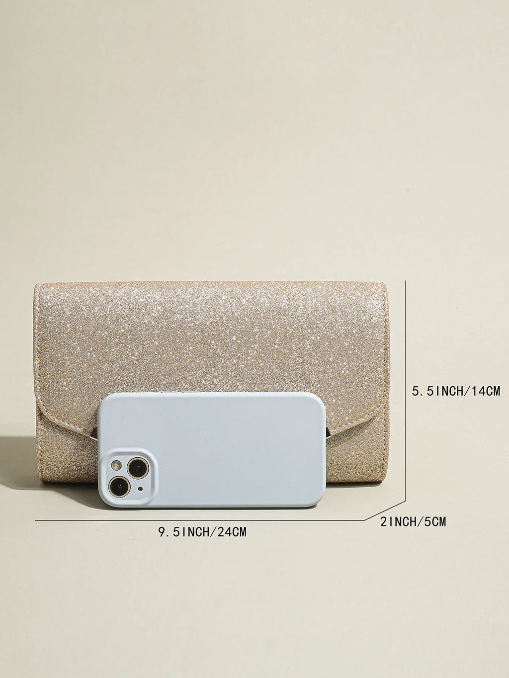 Glitter Envelope Evening Clutch