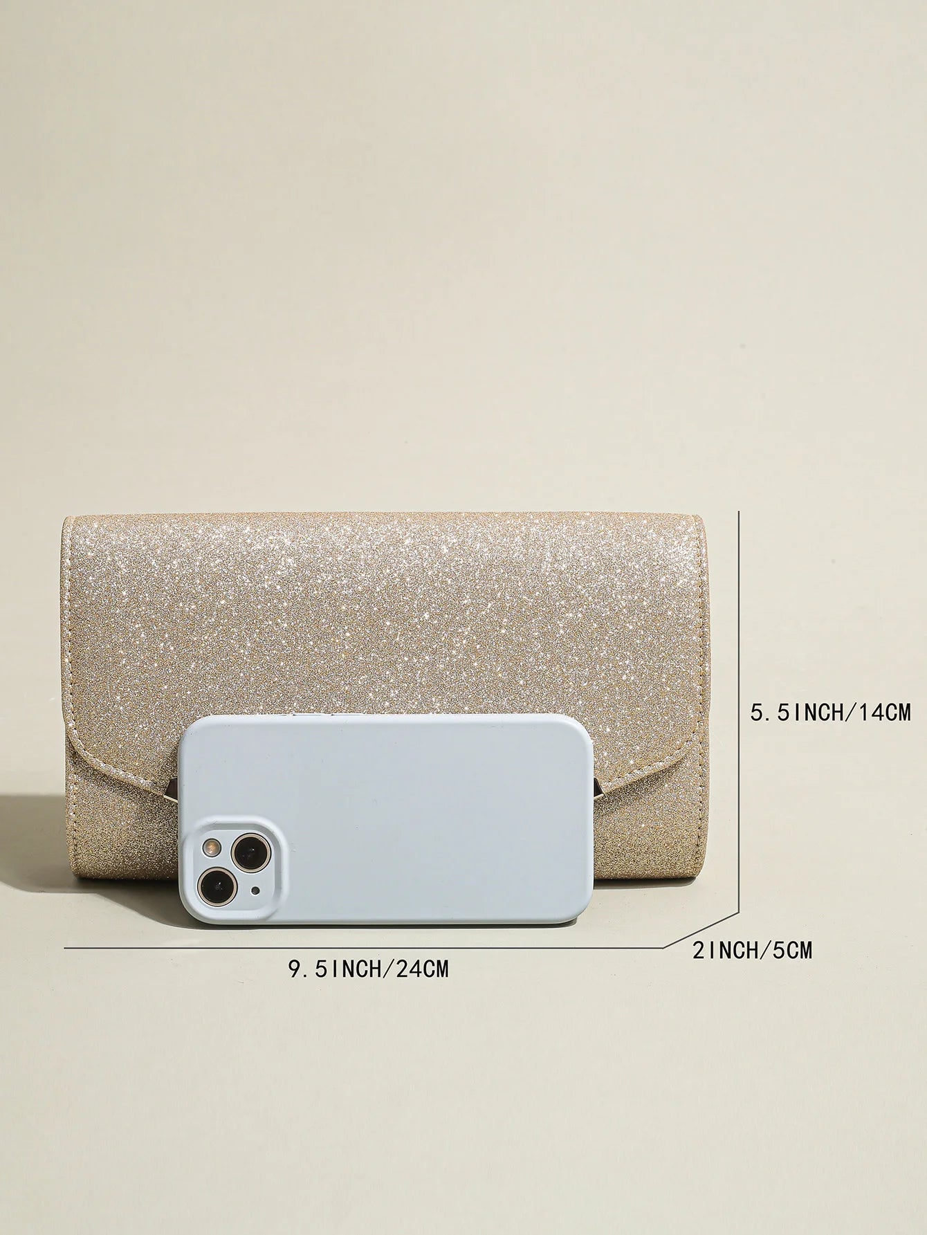 Glitter Envelope Evening Clutch