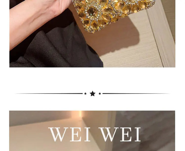 Choice Rhinestone Beaded Clutch Evening Bag Women Wedding Party Purse Evening Banquet Bag European Exquisite Bridal Purse para