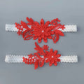 Fashion Polyester Wedding Garter Lace Embroidery Floral Bridal Thigh Ring Leg Ring Bridal