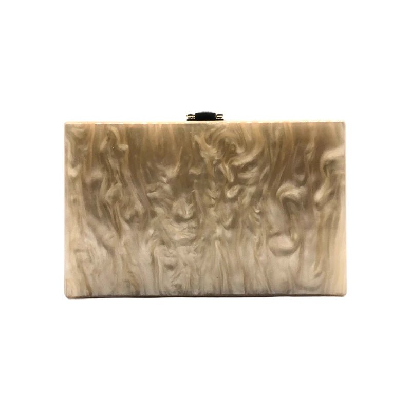 Acrylic Minaudière Evening Clutch - Luzilly Bridal & Apparel