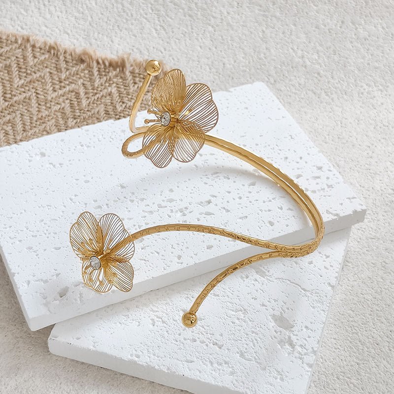 Adjustable Open Metal Cuff Bracelet - Luzilly Bridal & Apparel