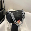 Allover Rhinestone Bucket Bag | Glitter Chain Prom Purse & Women's Mini Crossbody Bag (Sparkling Evening Handbag) - Luzilly Bridal & Apparel