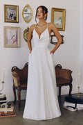 Amoris T714W A-Line Spaghetti Strap Wedding Dress - Luzilly Bridal & Apparel