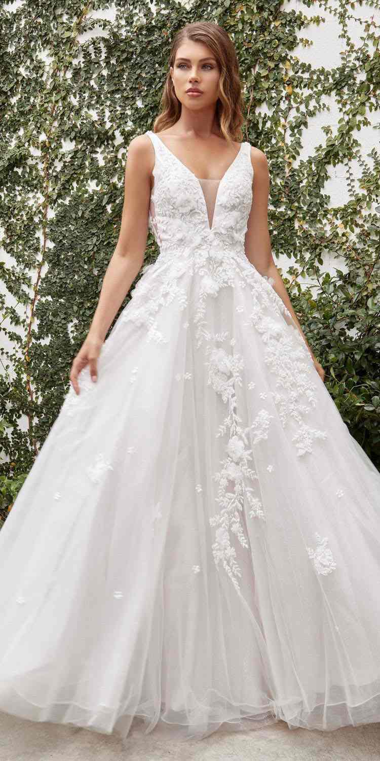 Andrea & Leo A1028W Gardenia A-Line Wedding Gown - Luzilly Bridal & Apparel