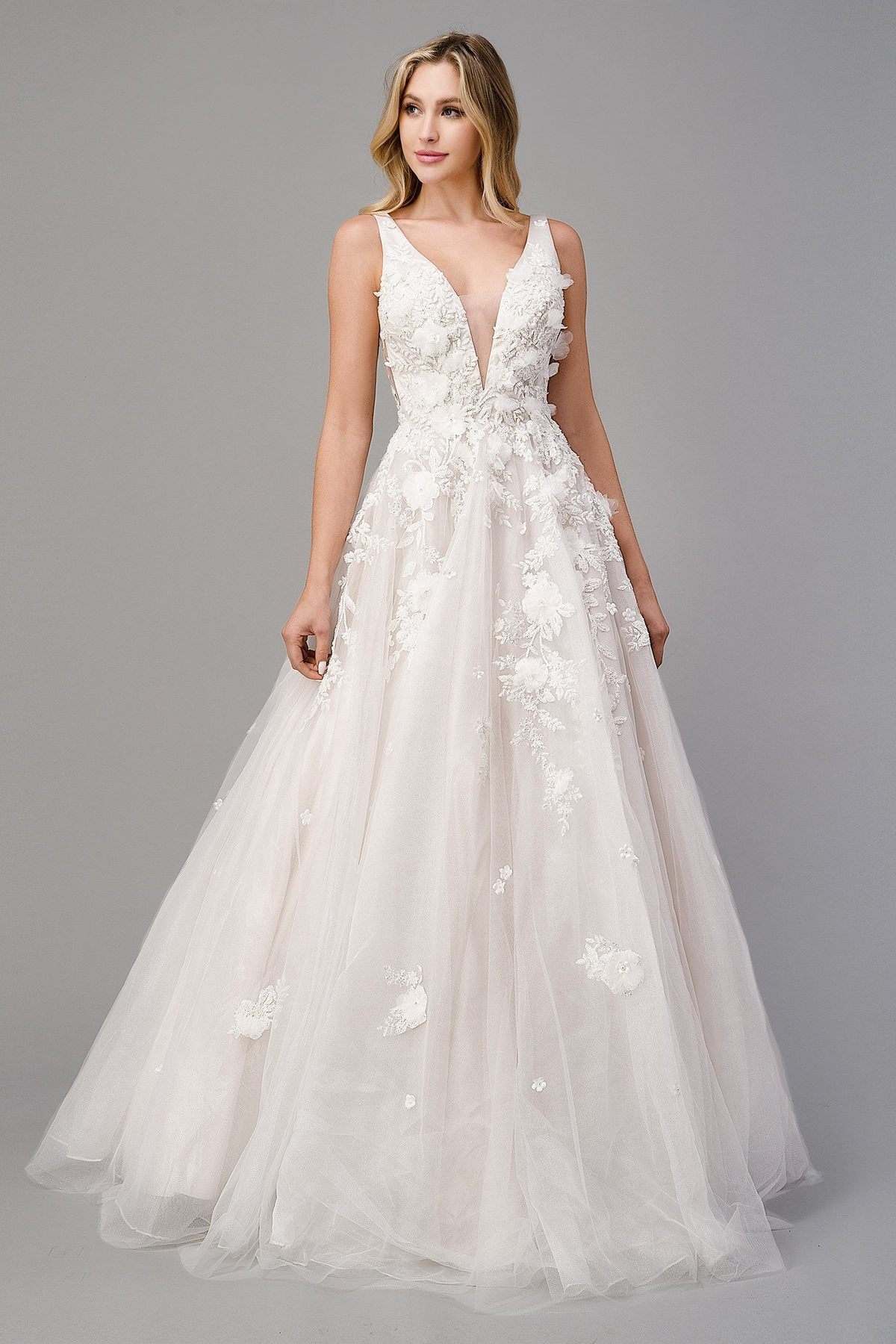 Andrea & Leo A1028W Gardenia A-Line Wedding Gown - Luzilly Bridal & Apparel