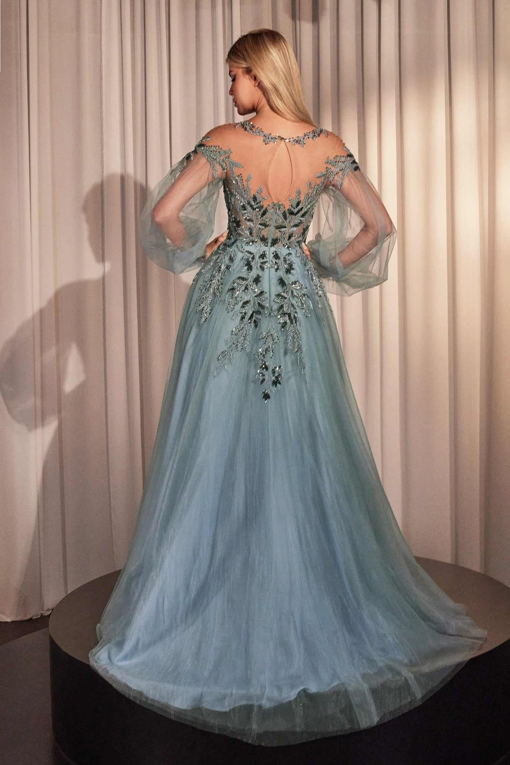 Andrea & Leo A1263 Long Sleeve A-Line Tulle & Lace Gown - Luzilly Bridal & Apparel