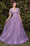 Andrea & Leo A1351 Embellished Lace Layered Tulle Ball Gown - Luzilly Bridal & Apparel