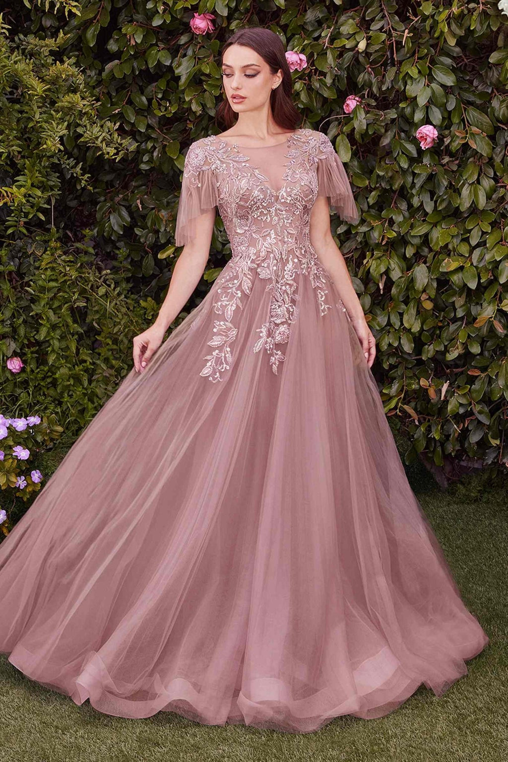Andrea & Leo A1351 Embellished Lace Layered Tulle Ball Gown - Luzilly Bridal & Apparel