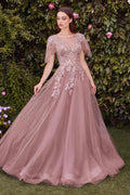 Andrea & Leo A1351 Embellished Lace Layered Tulle Ball Gown - Luzilly Bridal & Apparel
