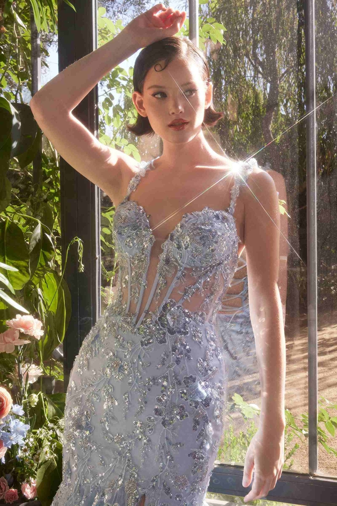 Andrea & Leo A1429 Dress Sequin Lace Applique Mermaid Gown - Luzilly Bridal & Apparel