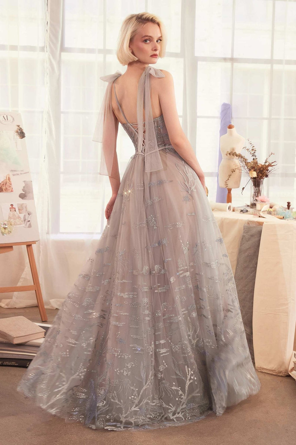 Andrea & Leo A1458 Dress Under The Sea Embroidery A-Line Gown - Luzilly Bridal & Apparel