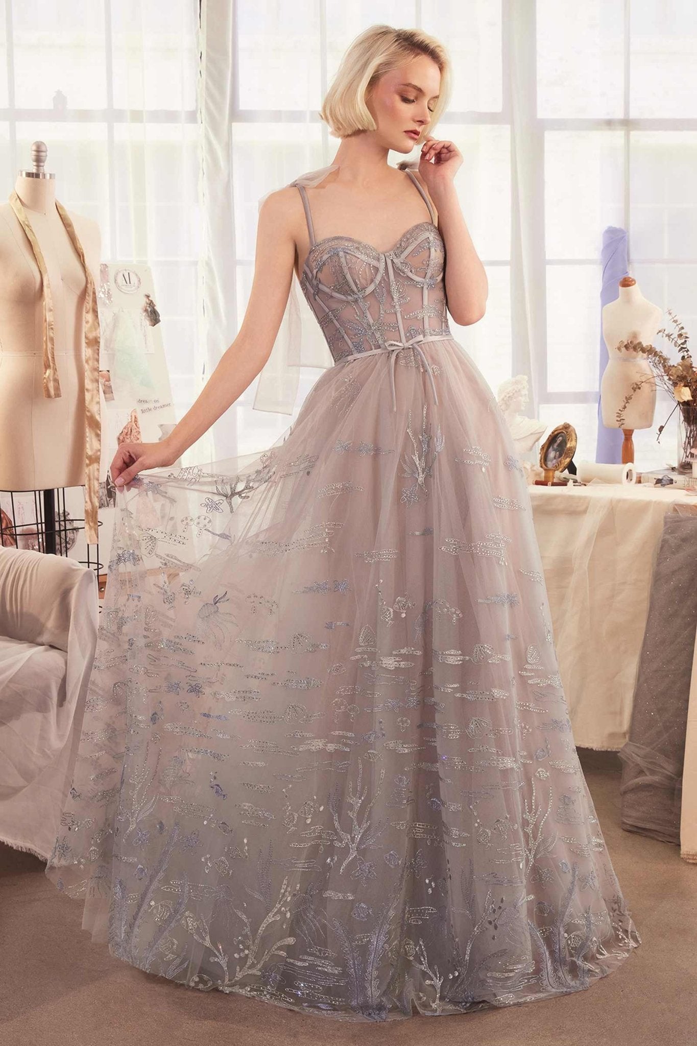 Andrea & Leo A1458 Dress Under The Sea Embroidery A-Line Gown - Luzilly Bridal & Apparel