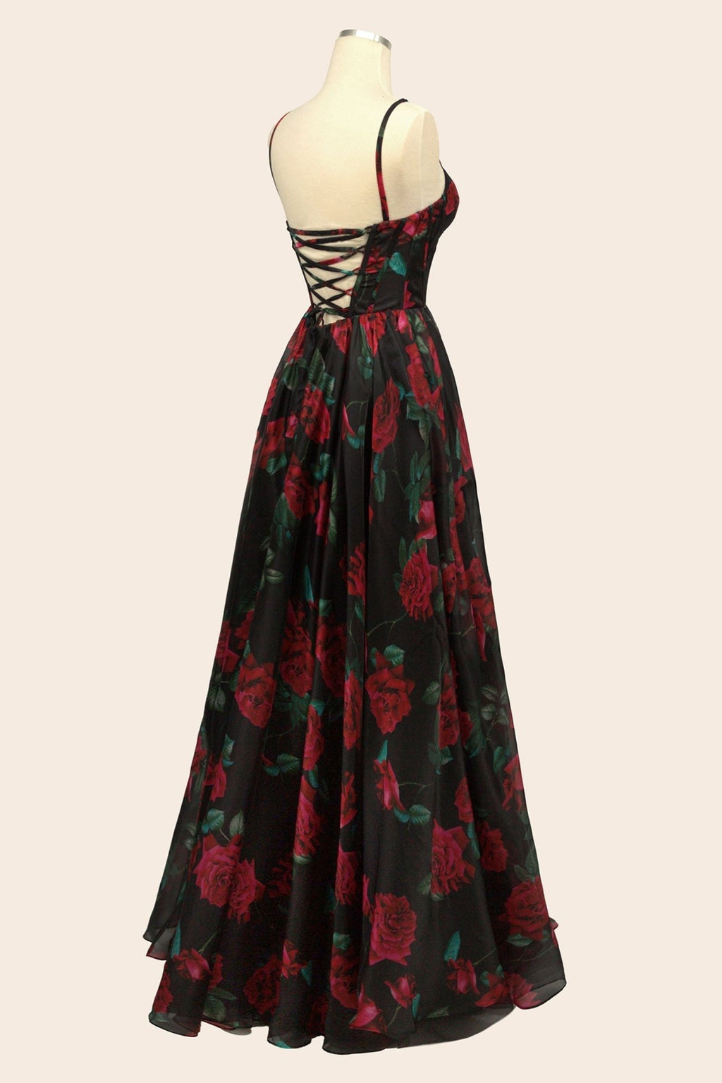 Andrea & Leo A1465 Dress Rose Print Organza Gown - Luzilly Bridal & Apparel