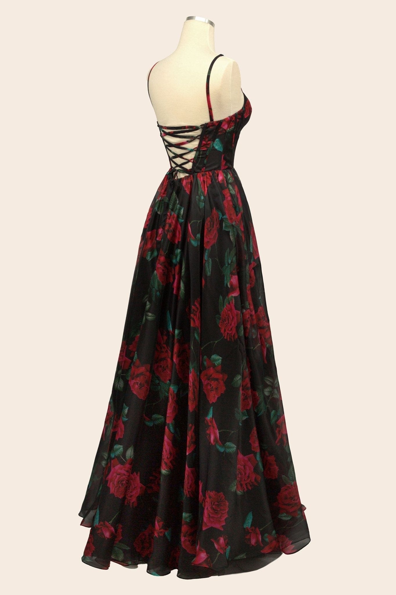 Andrea & Leo A1465 Dress Rose Print Organza Gown - Luzilly Bridal & Apparel