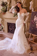 Andrea & Leo WL033 Dress Strapless Mermaid Bridal Gown & Sleeves - Luzilly Bridal & Apparel