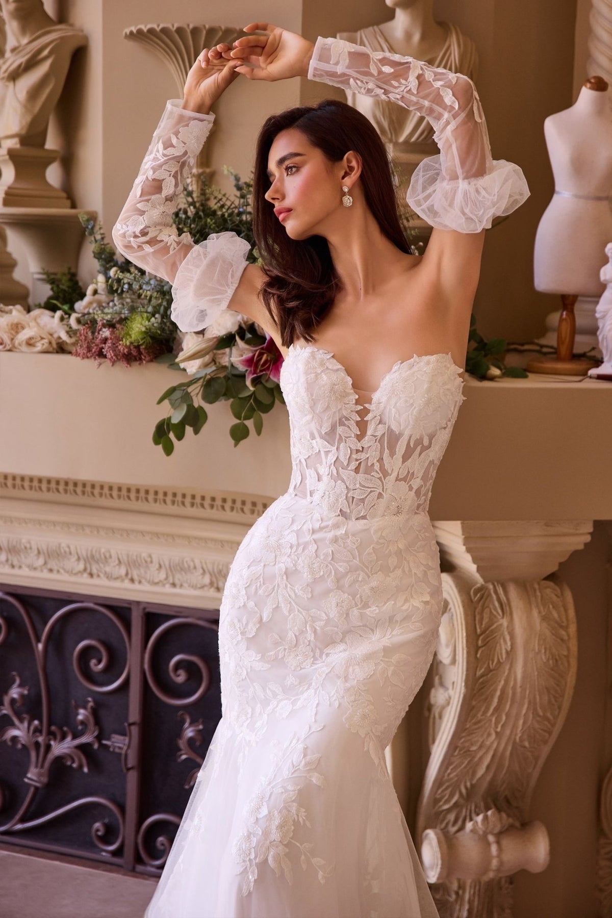 Andrea & Leo WL033 Dress Strapless Mermaid Bridal Gown & Sleeves - Luzilly Bridal & Apparel