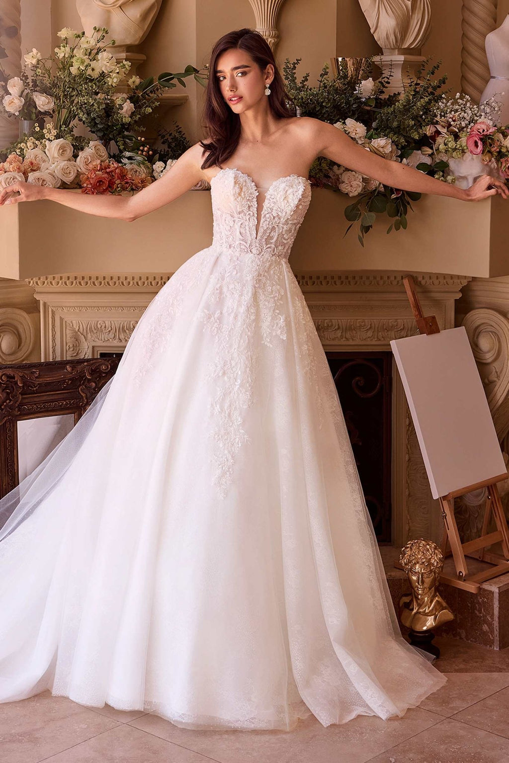 Andrea & Leo WL037 Dress Strapless Wedding Ball Gown & Lace Bolero - Luzilly Bridal & Apparel