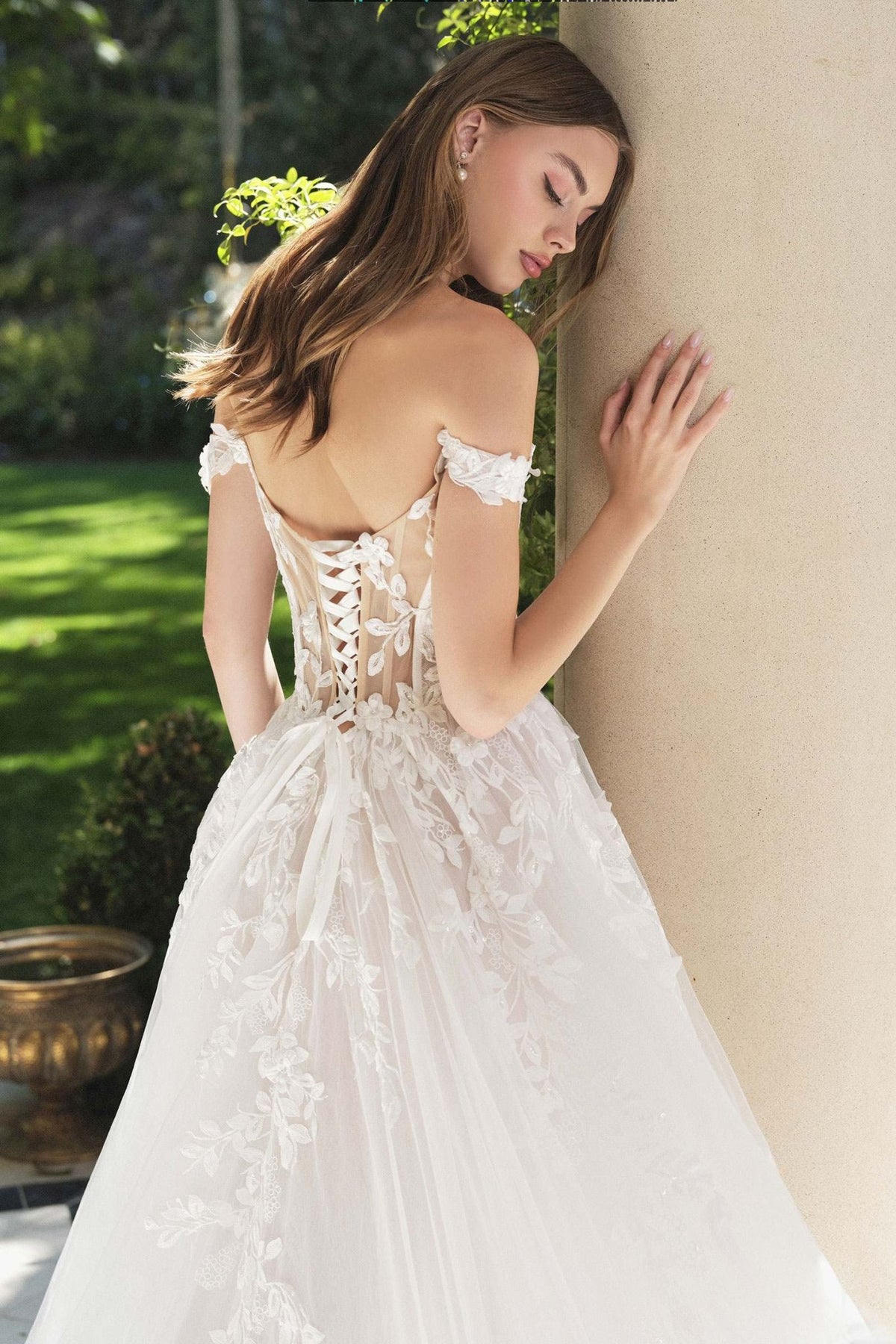 Andrea & Leo WL057 Wedding A-line Gown Off Shoulder - Luzilly Bridal & Apparel