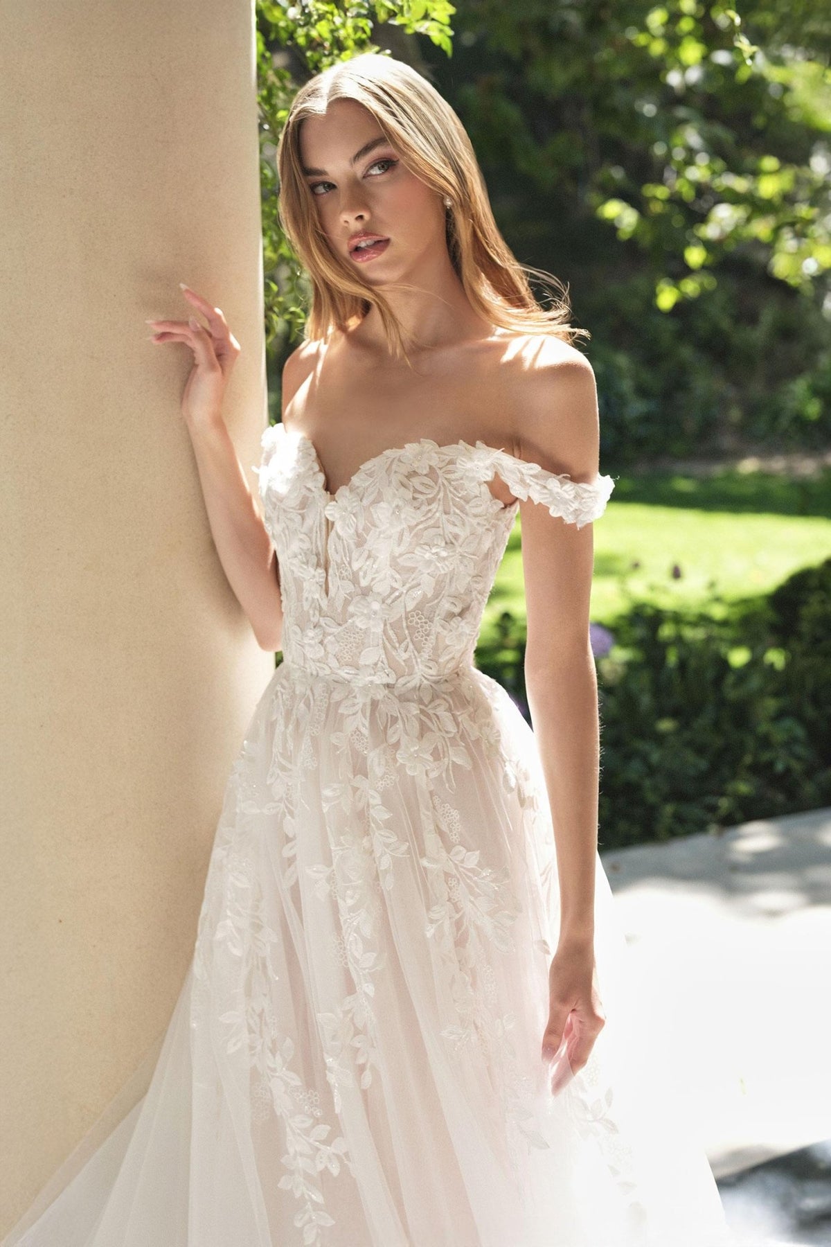 Andrea & Leo WL057 Wedding A-line Gown Off Shoulder - Luzilly Bridal & Apparel