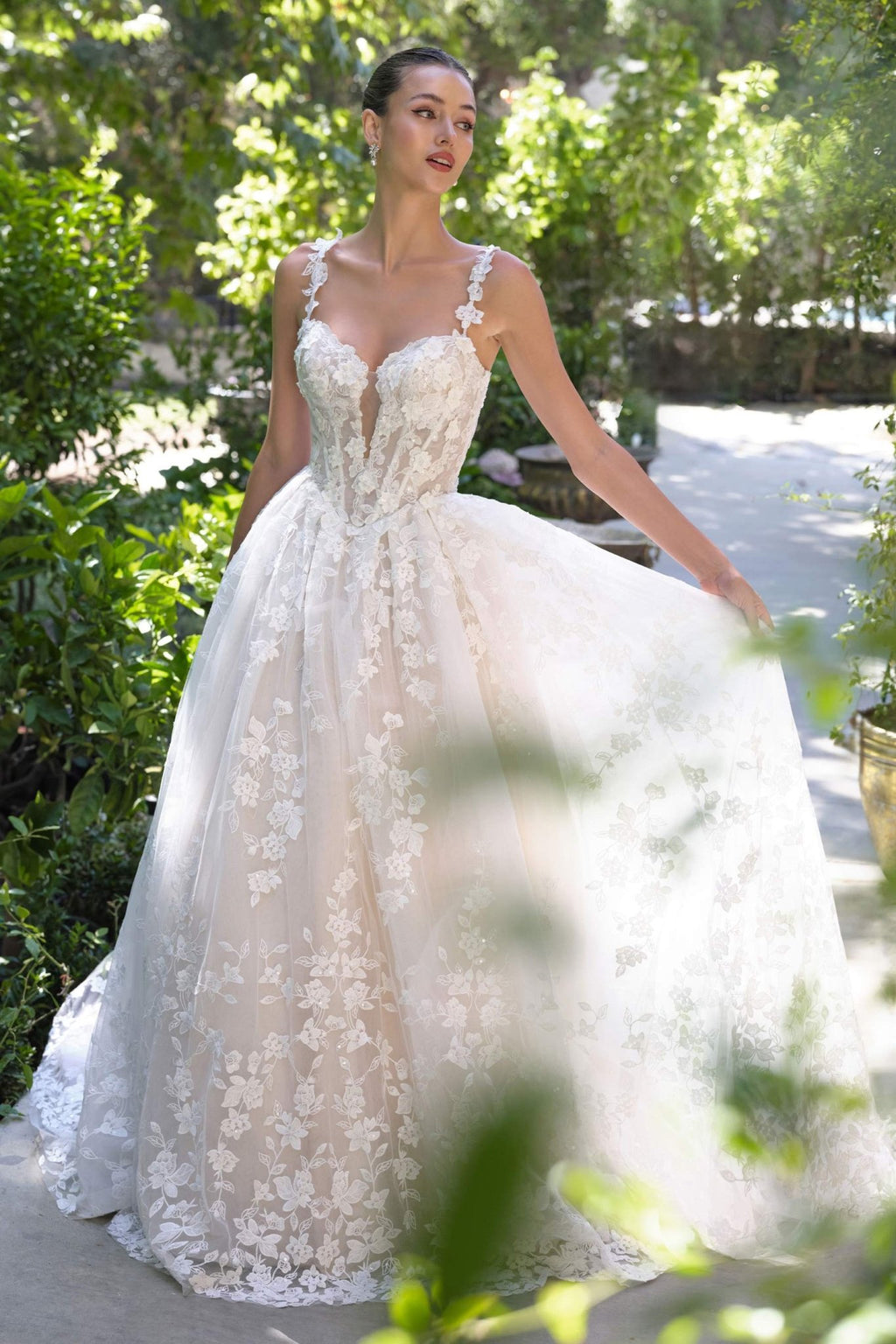 Andrea & Leo WL058 Plunging Neckline Wedding Ball Gown - Luzilly Bridal & Apparel