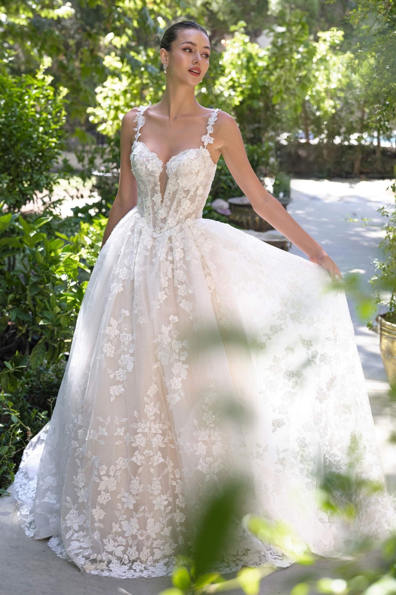 Andrea & Leo WL058 Plunging Neckline Wedding Ball Gown - Luzilly Bridal & Apparel